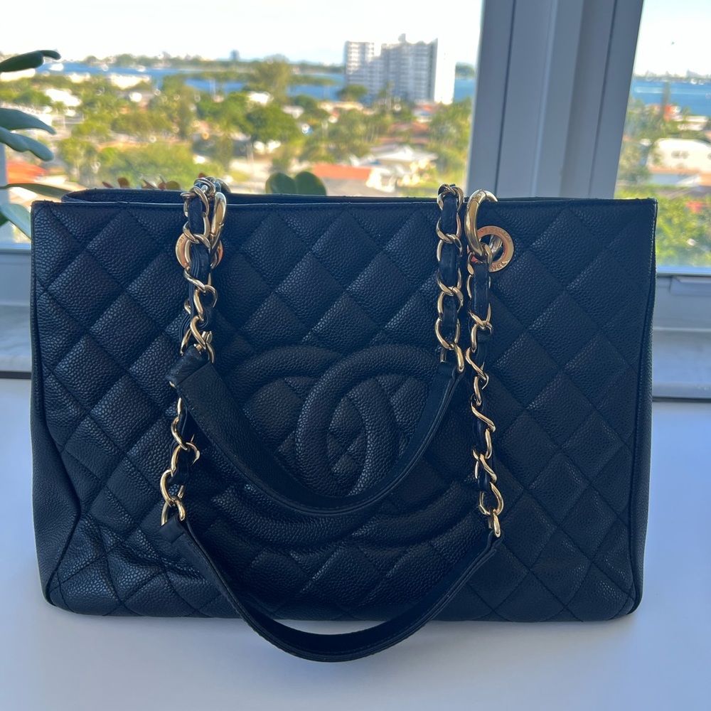 Chanel Black Grand Shopping Tote - Vintage